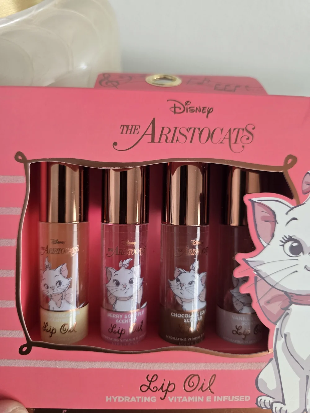 Disney The Aristocats Marie Rosehip Infused Lip Oil 4-Pack Set